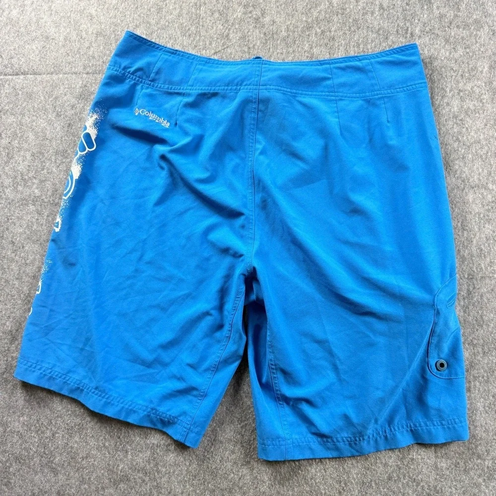 Columbia PFG Mens Shorts 36‎ Blue Omni-Shield Board Fishing Swim Trunks 11